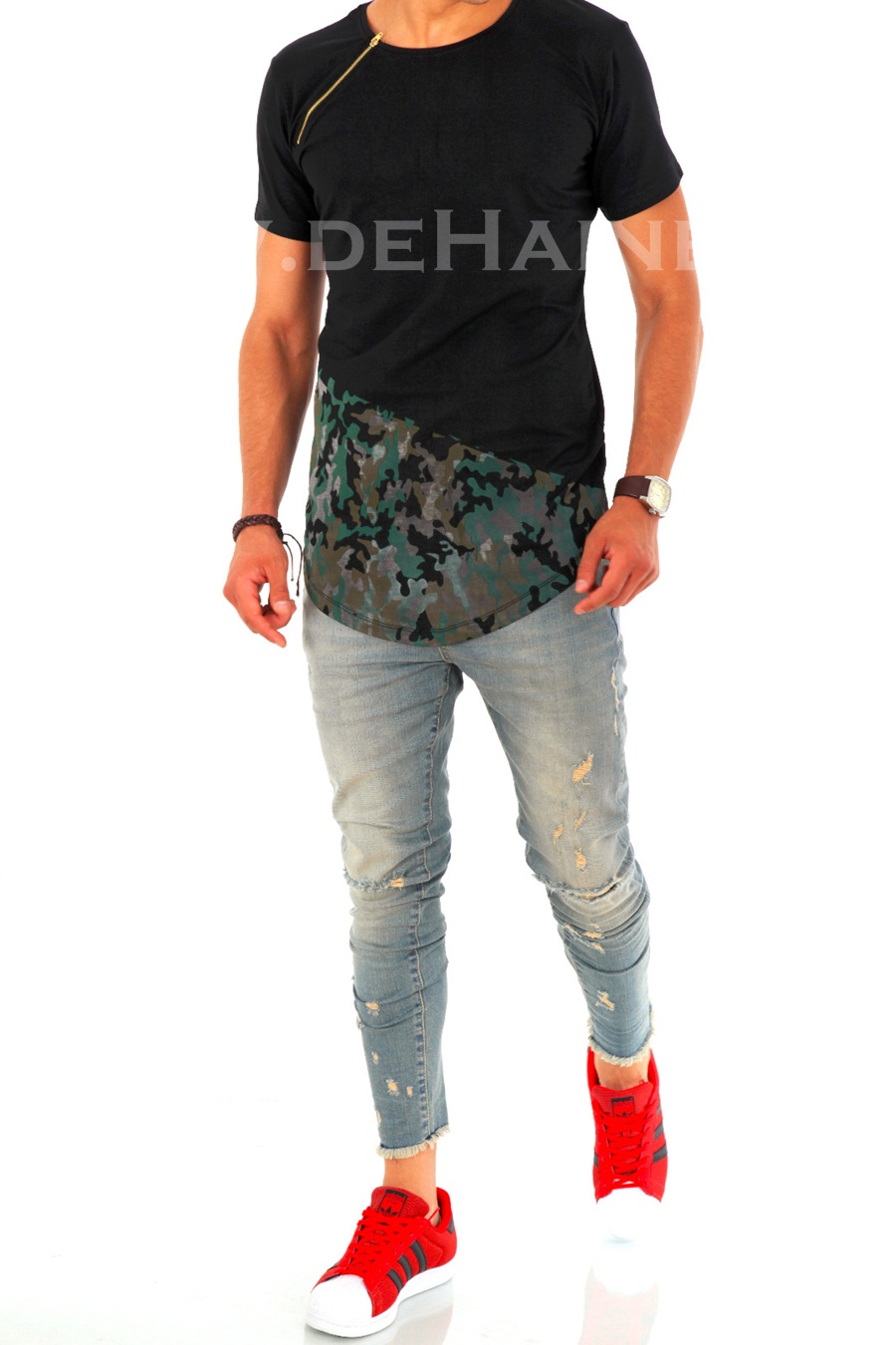 Tricou barbati negru slim fit 8865 p16-2